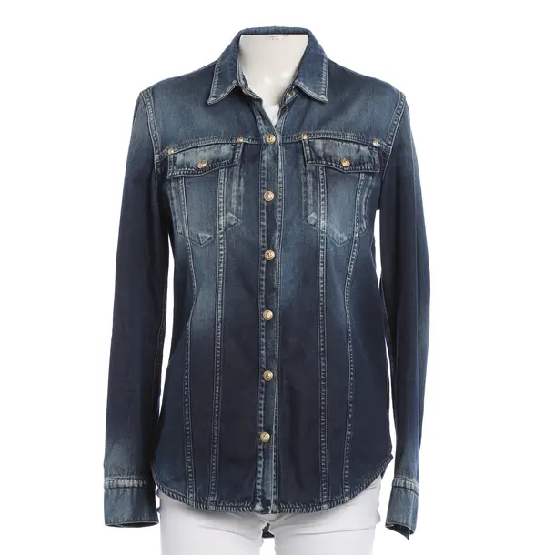 Denim Jacket, in Blue, Cotton, Balmain