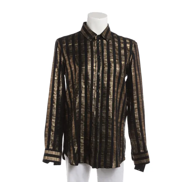 Bluse, in Gold, Seide, Saint Laurent