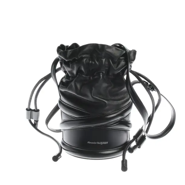 Bucket Bag, in Schwarz, Leder, Alexander McQueen