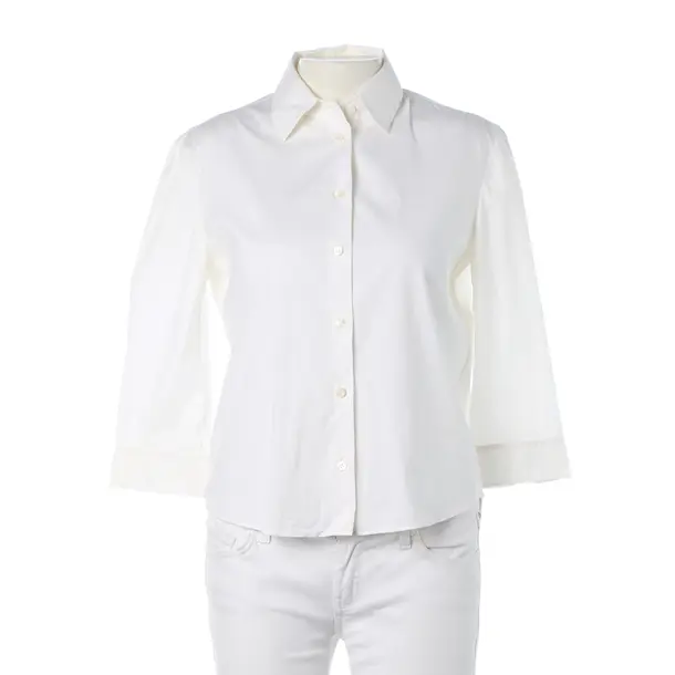 Bluse, in Weiß, Baumwolle, Prada