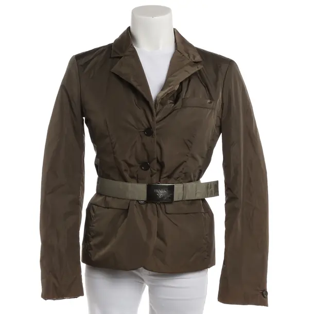 Mid-Season Jacket, in Green, Polyimide, Prada Linea Rossa