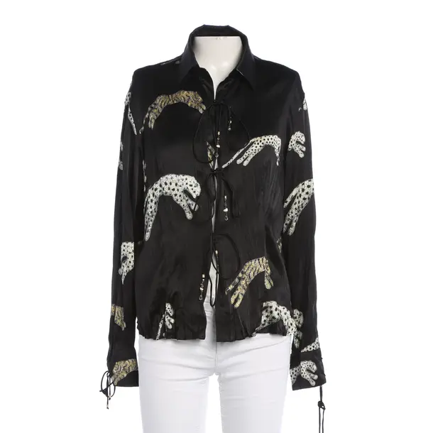 Bluse, in Schwarz, Seide, Roberto Cavalli