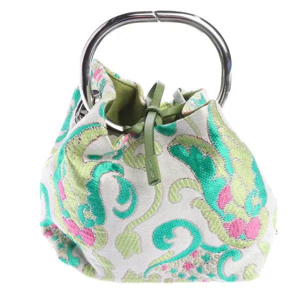 Handbag, in Multicolored, Cotton, Prada