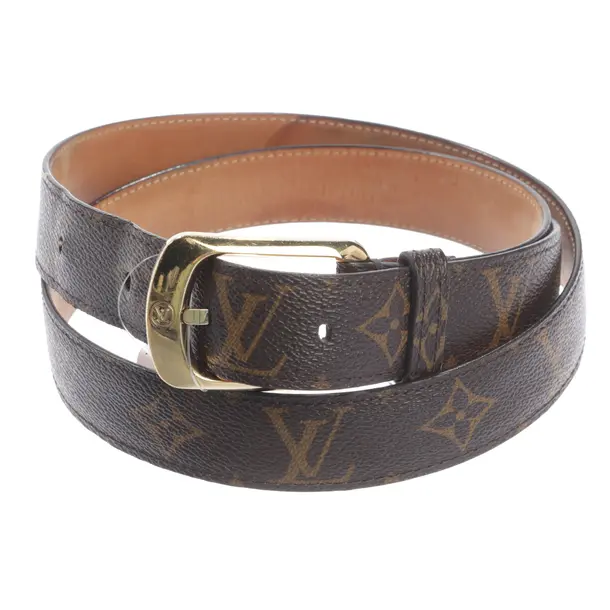 Belt, in Dark Brown, Leather, Louis Vuitton