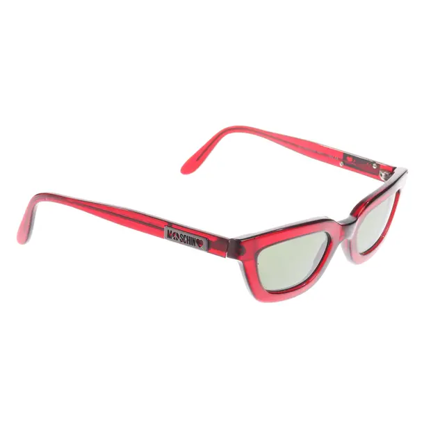Sonnenbrille, in Rot, Kunststoff, Moschino