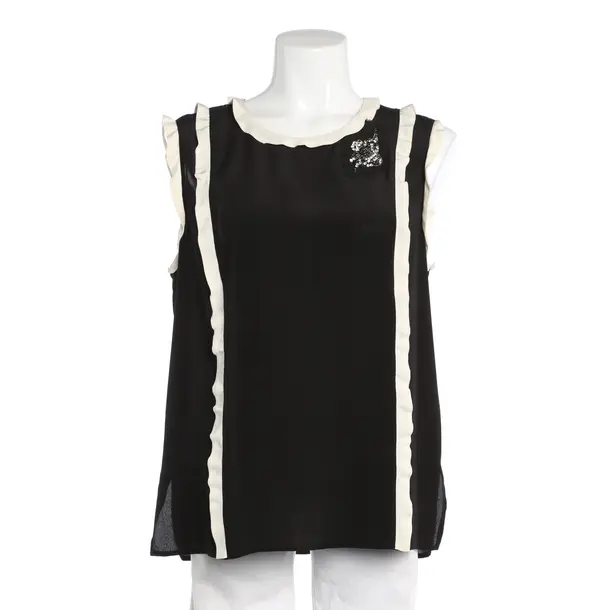 Top, in Black, Silk, Twin Set