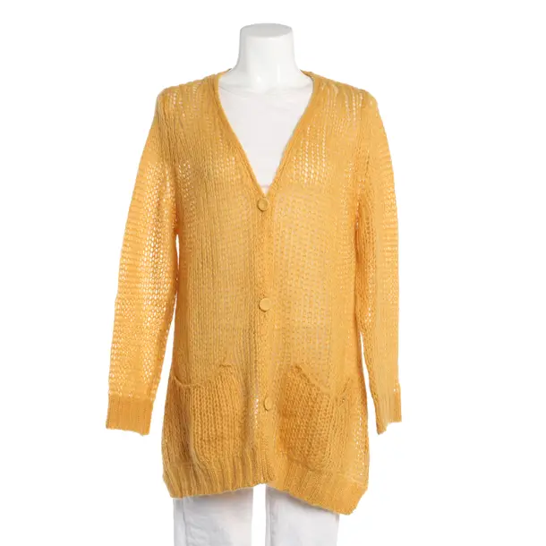 Cardigan, in Mustard Yellow, Cotton, Twin Set