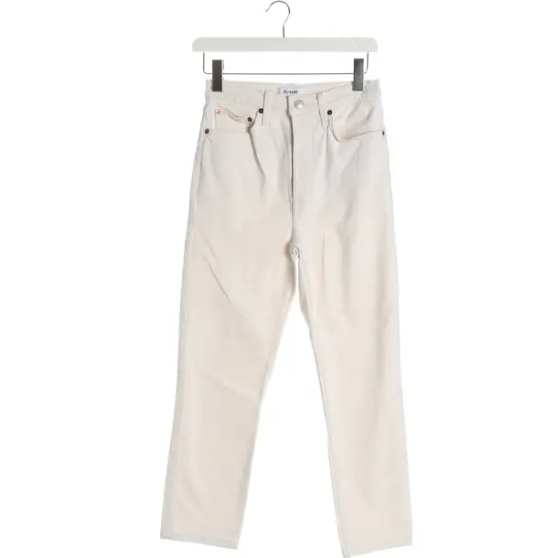 Straight Fit Jeans, in Cream, Cotton, Re/Done