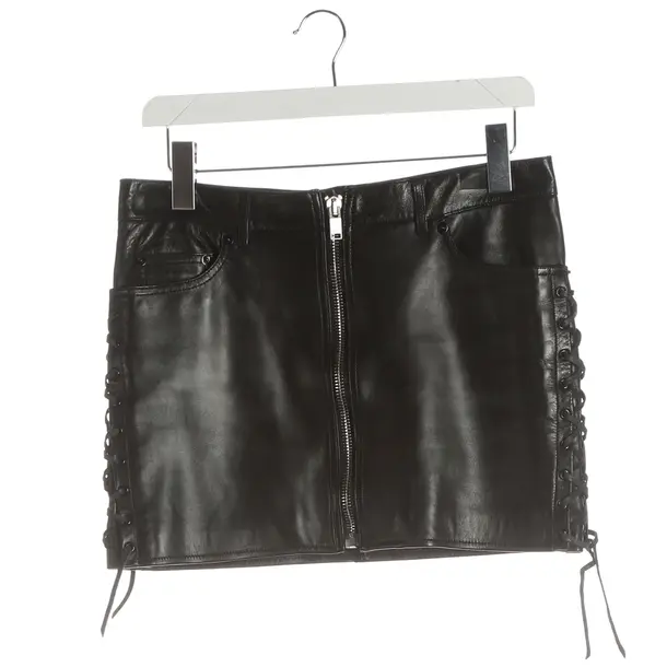 Skirt, in Black, Leather, Saint Laurent