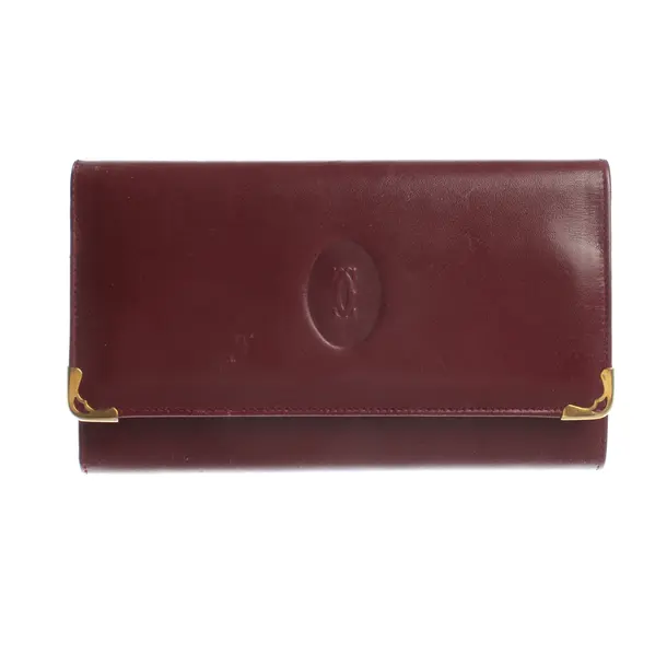Geldbörse, in Bordeaux, Leder, Cartier