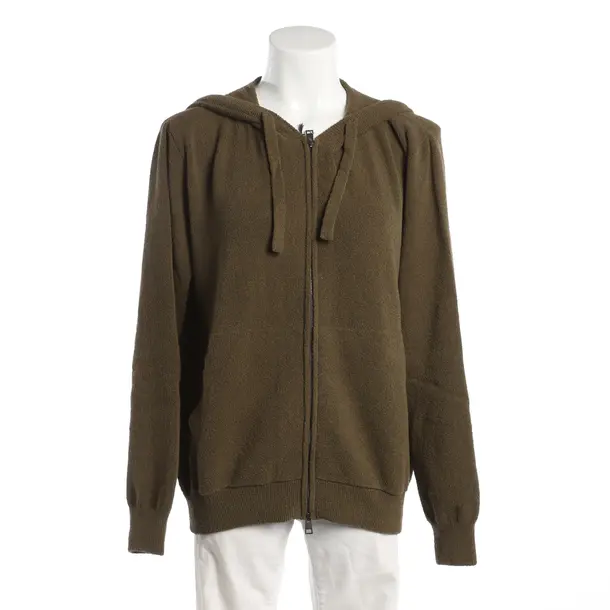 Sweatjacke, in Dunkelgrün, Baumwolle, Roberto Collina