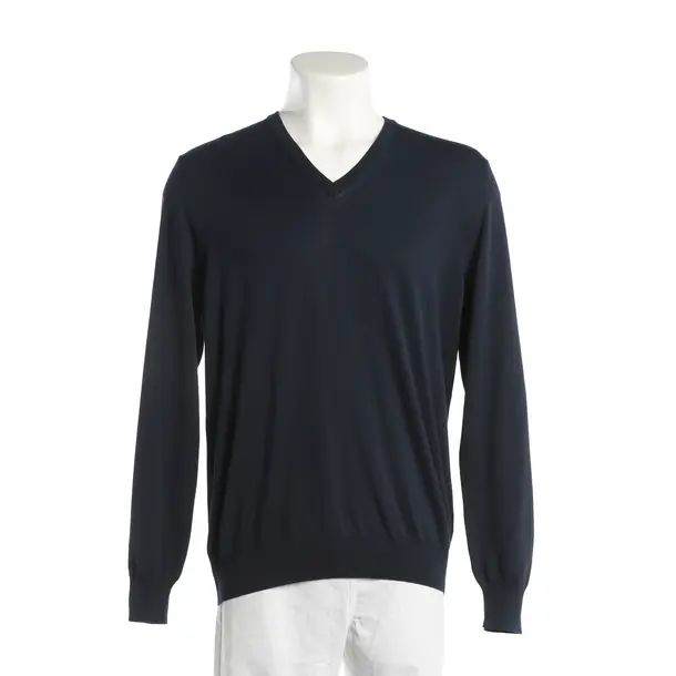 Jumper, in Navy, Cotton, Gran Sasso