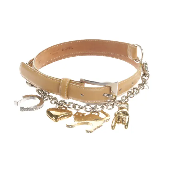 Belt, in Light Brown, Leather, Moschino