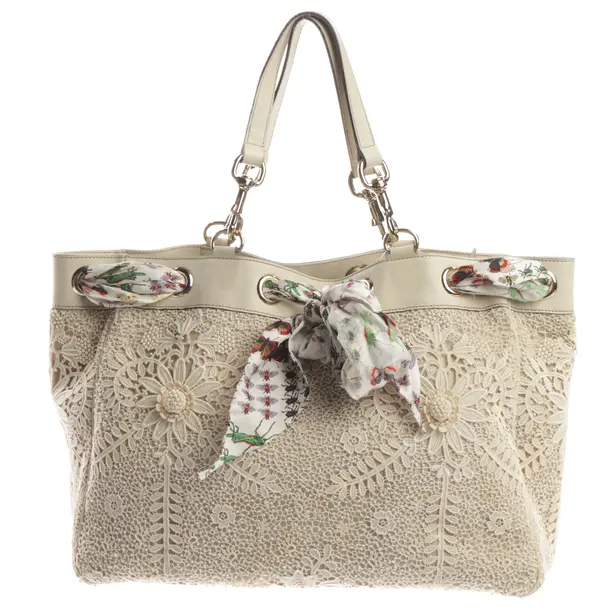 Schultertasche, in Beige, Baumwolle, Gucci