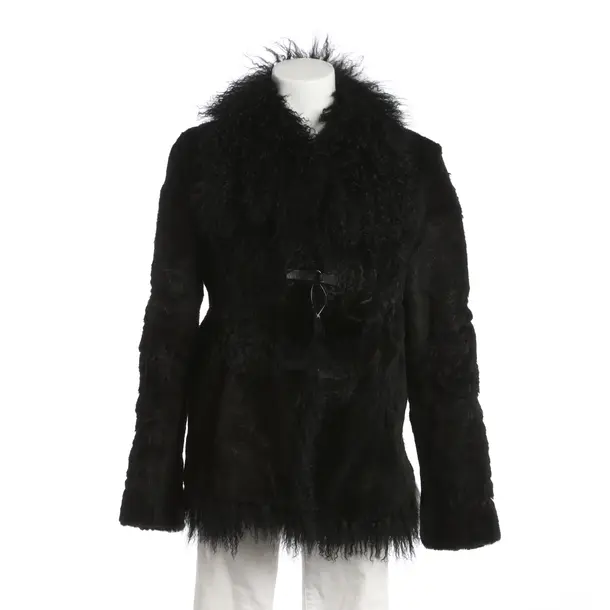 Fur Jacket, in Black, Leather, Ermanno Scervino