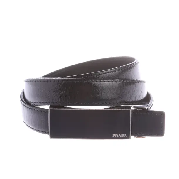Belt, in Black, Leather, Prada