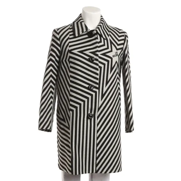 Mid-Season Coat, in Gray, Wool, Love Moschino