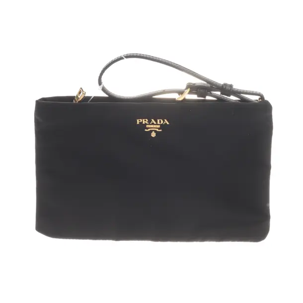 Clutch Bag, in Black, Polyamide, Prada