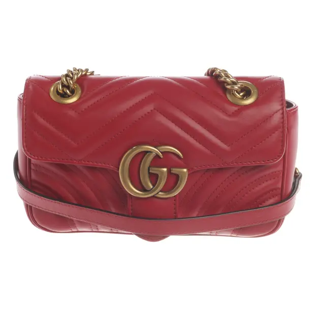 Schultertasche, in Rot, Leder, Gucci