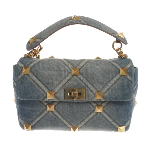 Shoulder Bag, in Blue, Cotton, Valentino