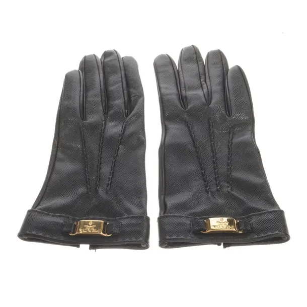 Lederhandschuhe, in Schwarz, Leder, Prada