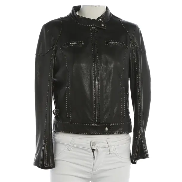 Lederjacke, in Schwarz, Leder, Fendi