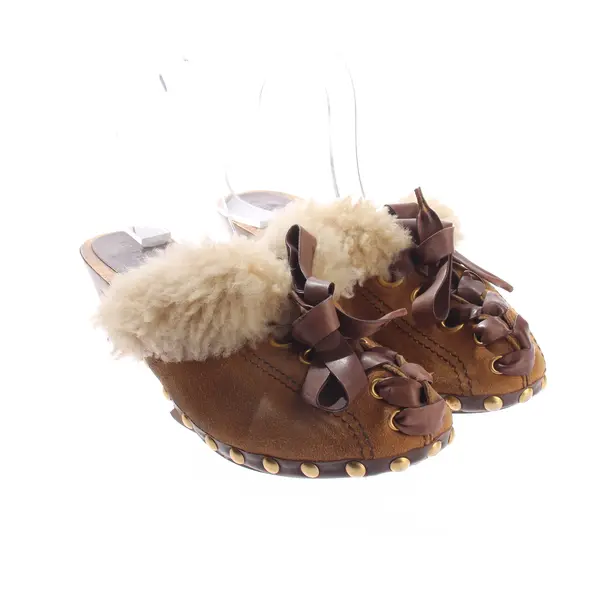 Heeled Mules, in Brown, Miu Miu