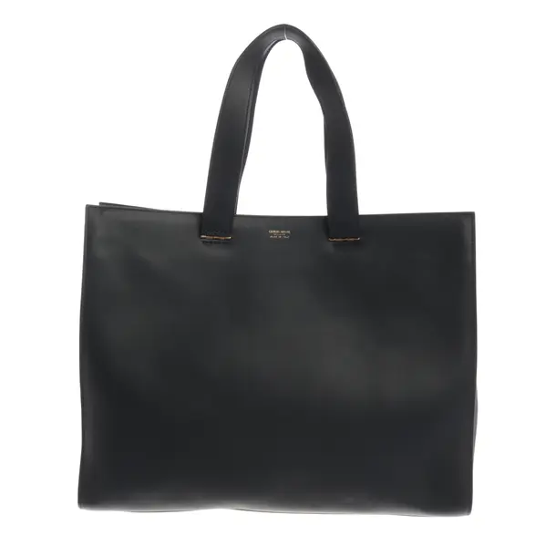 Handtasche, in Navy, Leder, Giorgio Armani