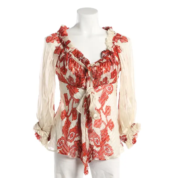 Bluse, in Cream, Seide, Roberto Cavalli