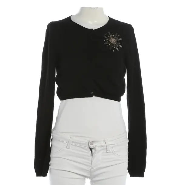 Cardigan, in Black, Wool, Maliparmi