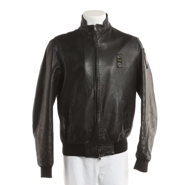 Lederjacke, in Schwarz, Leder, Blauer USA