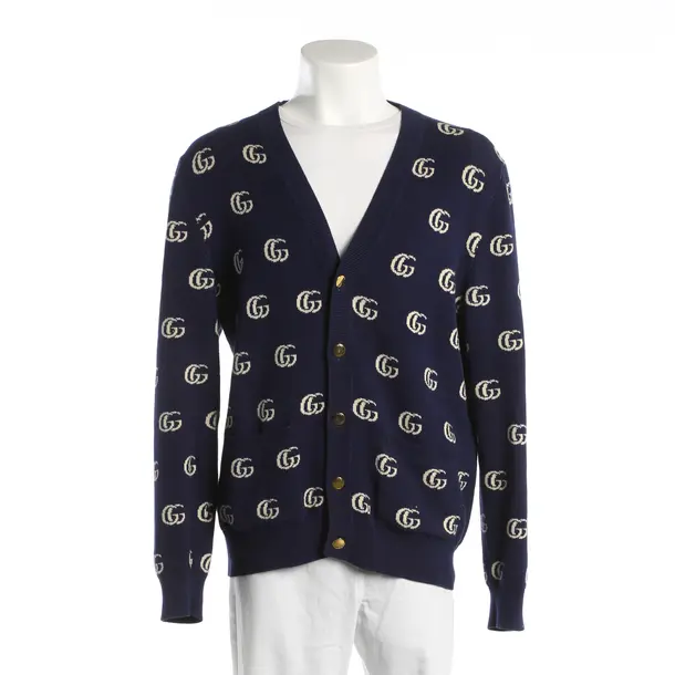 Cardigan, in Navy, Cotton, Gucci