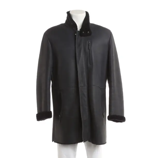 Lederjacke, in Navy, Leder, Armani Collezioni