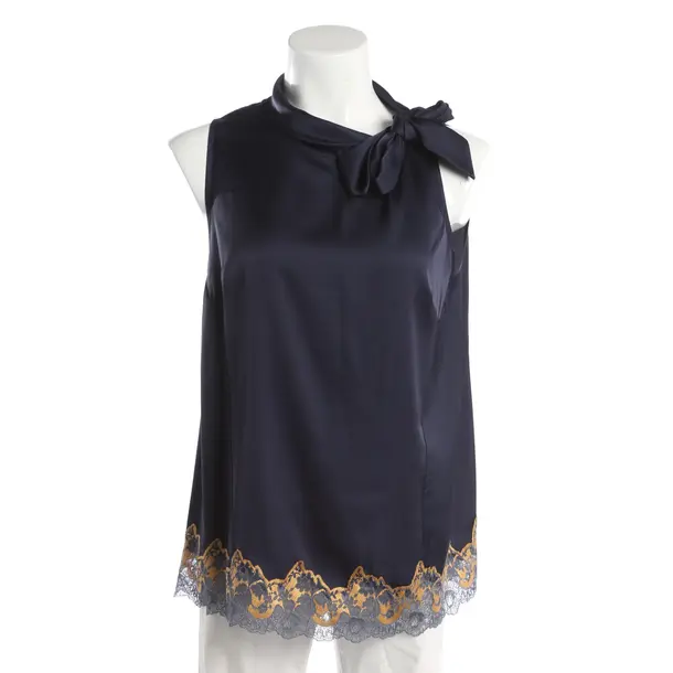 Top, in Navy, Polyester, Twin Set