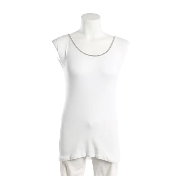 Top, in Weiß, Baumwolle, Brunello Cucinelli
