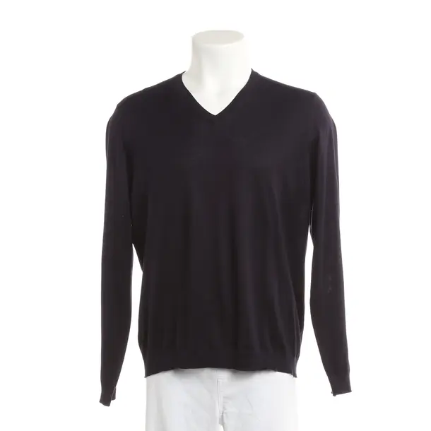 Jumper, in Navy, Cotton, Brunello Cucinelli