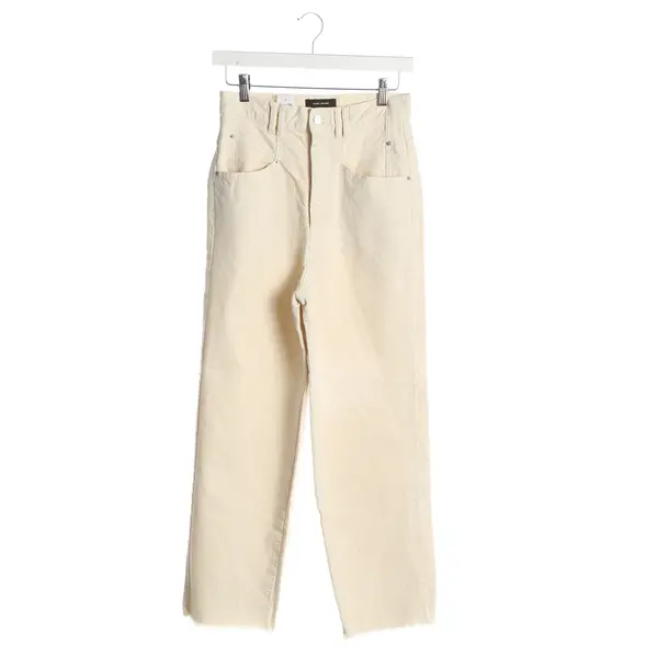 Jeans Slim Fit, in Cream, Baumwolle, Isabel Marant