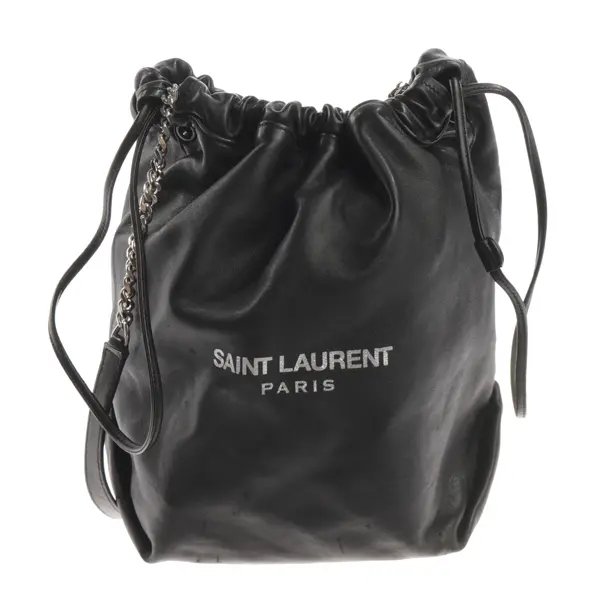 Bucket Bag, in Black, Leather, Saint Laurent