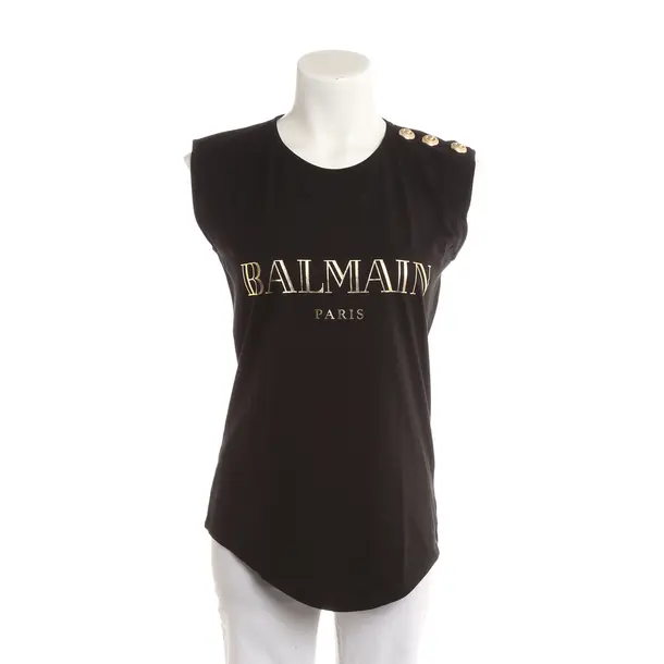 Top, in Schwarz, Baumwolle, Balmain