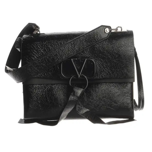 Shoulder Bag, in Black, Leather, Valentino
