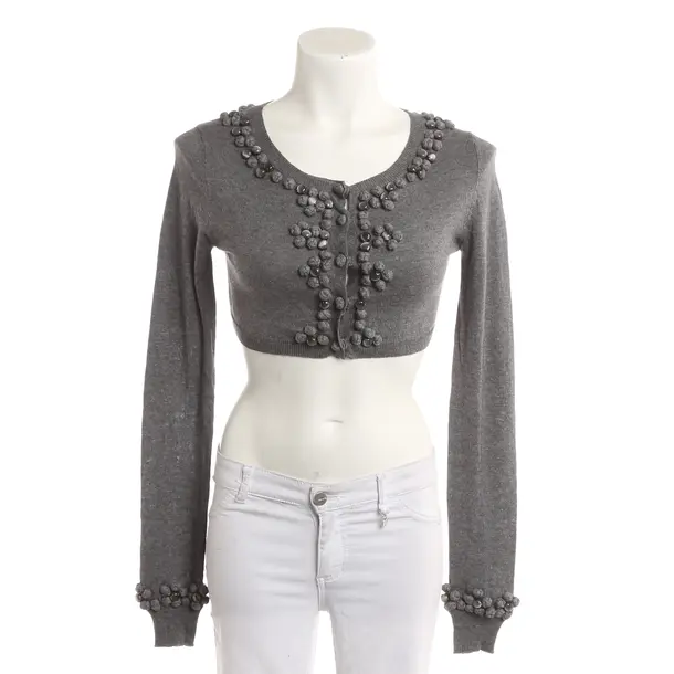 Strickjacke, in Grau, Baumwolle, Twin Set