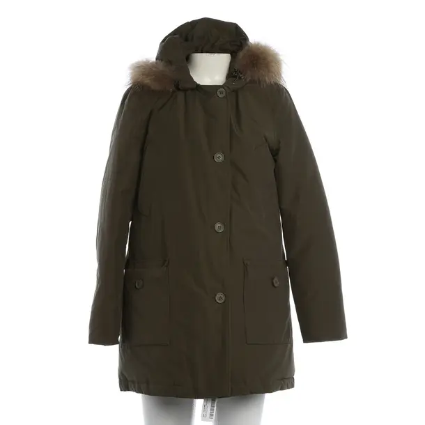 Winterjacke, in Dunkelgrün, Baumwolle, Woolrich