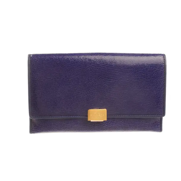 Geldbörse, in Blau, Leder, Smythson