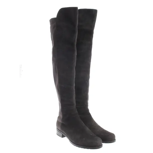 Overkneestiefel, in Dunkelgrau, Stuart Weitzman