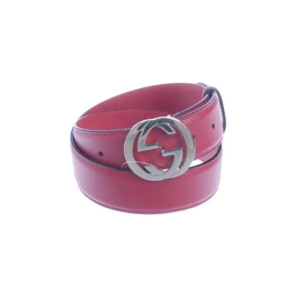 Belt, in Red, Leather, Gucci
