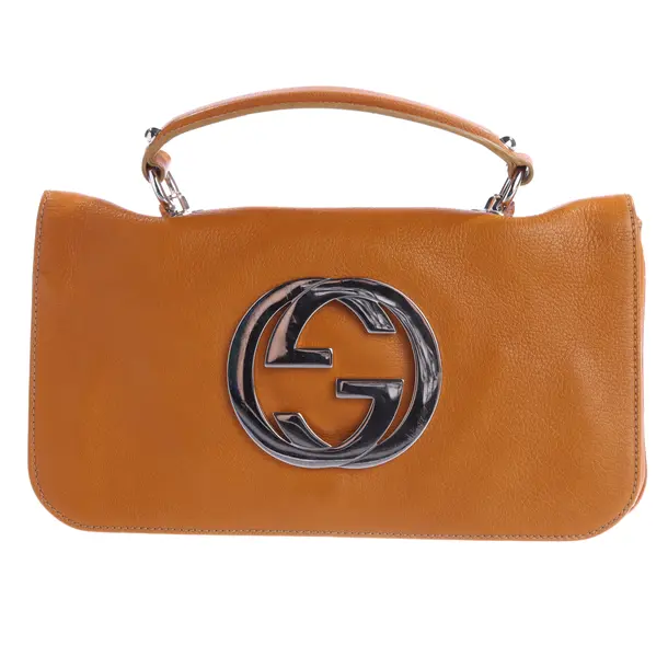 Handtasche, in Hellbraun, Leder, Gucci