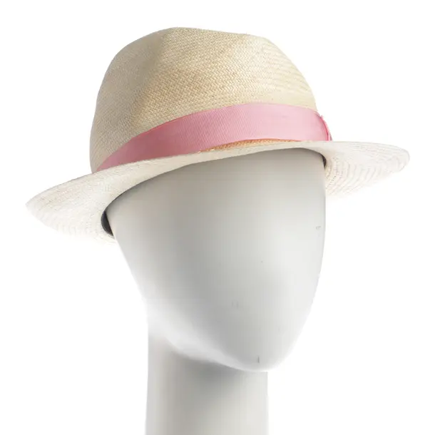 Hat, in Light Brown, Straw, Borsalino