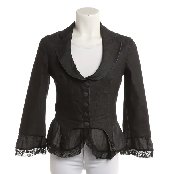 Blazer, in Dunkelgrau, Baumwolle, Moschino