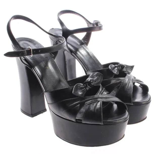 Heeled Sandals, in Black, Saint Laurent