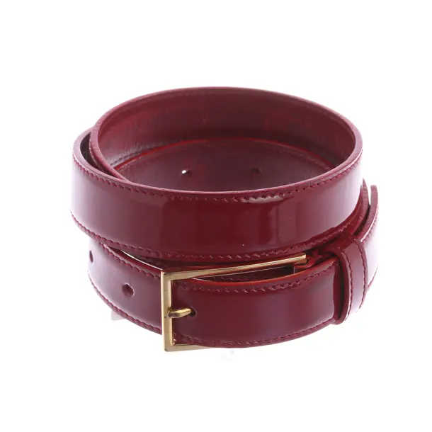 Belt, in Red, Leather, Prada